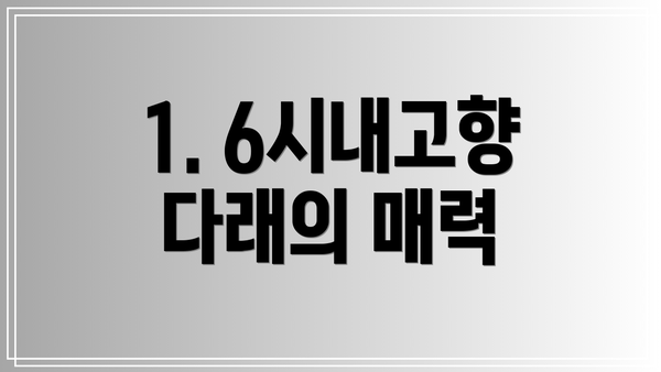 1. 6시내고향 다래의 매력