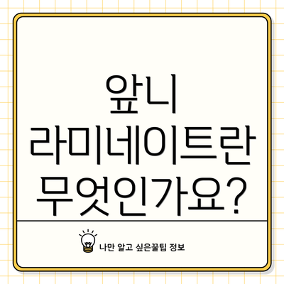 앞니 라미네이트란 무엇인가요?