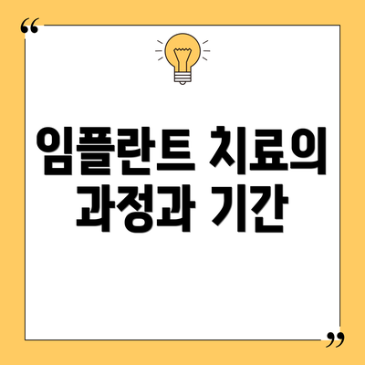 임플란트 치료의 과정과 기간