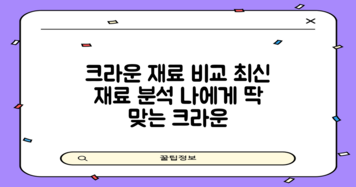 크라운, 최신 재료 비교: 나에게 맞는 선택은?