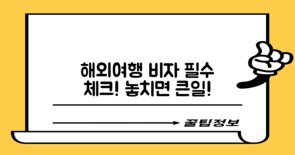 해외여행 계획, 비자 정보는 필수!