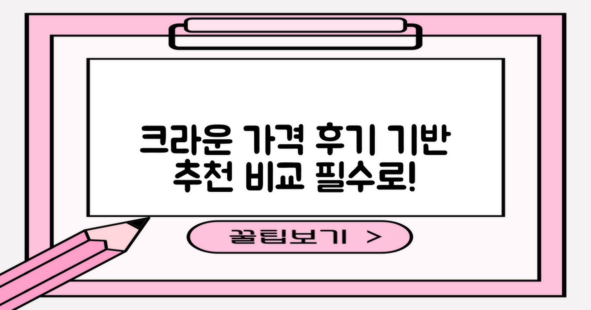 크라운 비용, 후기 기반 추천